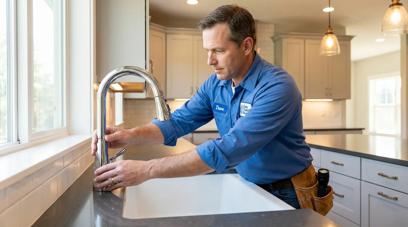 Kitchen faucet installation by Johns Plumbing LLC in Brighton